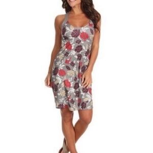Patagonia Gray Floral Mini Dress